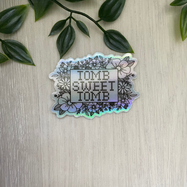 Holographic Tomb Sweet Tomb Haunted Mansion Sticker