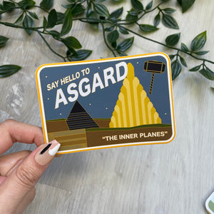 Marvel-ous Places Say Hello to Asgard Thor Sticker