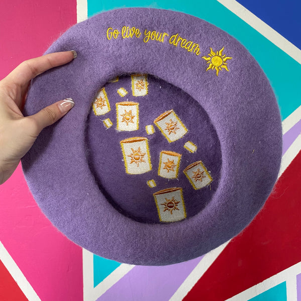 Go Live Your Dream Tangled Lantern Rapunzel Beret