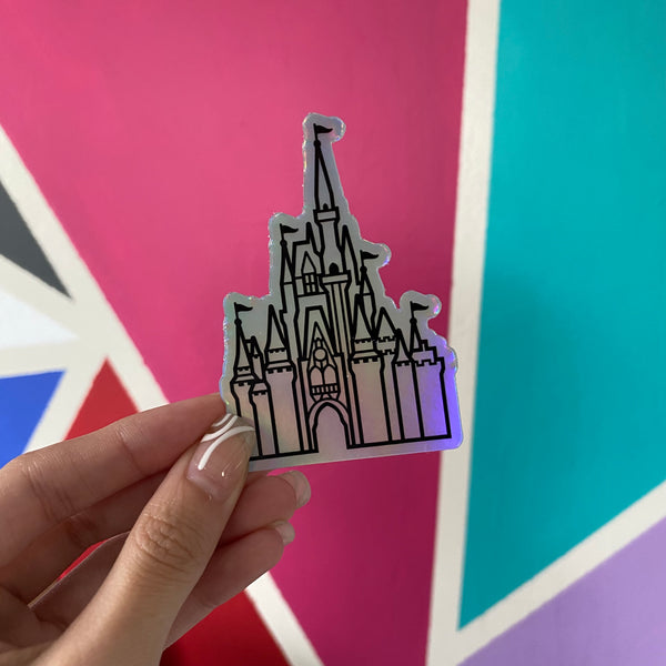 Cinderella Castle Holographic Sticker