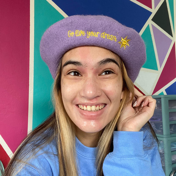 Go Live Your Dream Tangled Lantern Rapunzel Beret