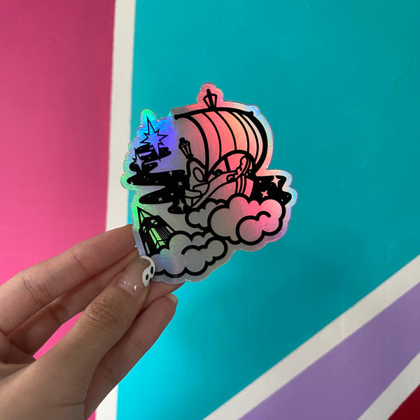 Pan’s Flight Holographic Sticker