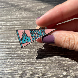 SECONDS SALE Blue Castle Banner Pin