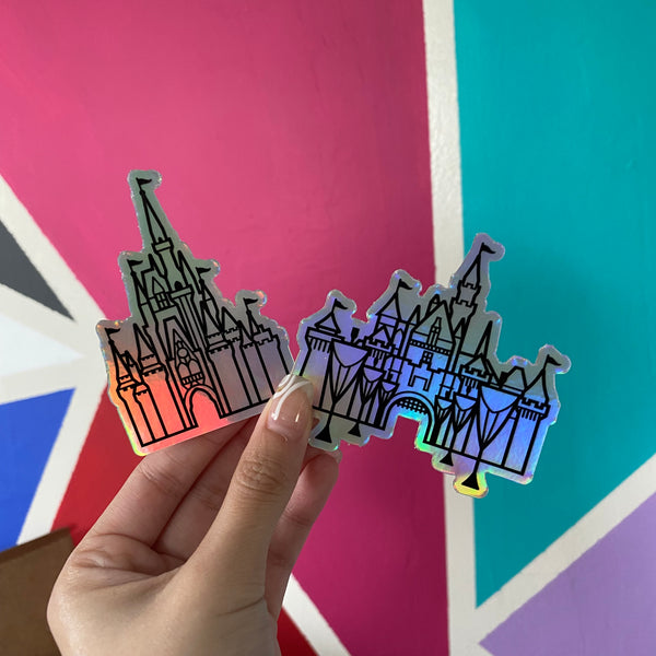 Aurora's Castle Sleeping Beauty Holographic Sticker