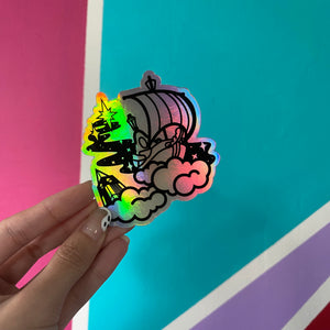 Pan’s Flight Holographic Sticker