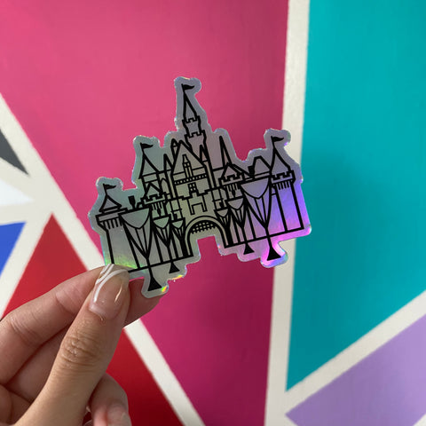 Aurora's Castle Sleeping Beauty Holographic Sticker